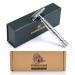 VIKINGS BLADE Double Edge Safety Razor - Long Handle, Swedish Steel Blades + Luxury Case - The Vulcan Model for Smooth & Clean Shave - Buy Online on GoSupps.com