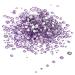 LolliBeads Resin Crystal Round Nail Art Mixed Flat Backs Acrylic Rhinestones Gems Mix Size 1.5-5 mm  Color Lavender Purple (1200Pcs)