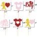 Valentine's Day Gender Reveal Cupcake Toppers Red Pink Hearts Boy Or Girl Cupid Valentine Baby Shower Decoration - Buy Online on GoSupps.com