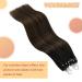 Youngsee Ombre Microring Hair Extensions - Real Remy Hair Brown Medium-Brown 50g 35cm Loop Extensions - Buy Online on GoSupps.com