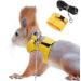 Adnikia squirrel traction rope strap anti-bite chain rope adjustable vest small animal sling with a leash hamster racing mice rats mice ferrets small animals walks yellow
