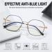 Duco Blue Light Filter Glasses for Women - Anti-UV Protection Computer & TV Glasses Stylish Black Gold Design - Buy Online on GoSupps.com