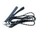 Equipride Horse Draw Reins Soft Grip Leathee with Black/Silver Cord Lunging Schooling Training Aid (Cob Black) Cob Black