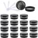 Travel bottlingtravel pots for cream small pots with lids 48 PC 10ml Blue Empty Round Aluminium Tins with Screw Lids Storage Jars Cosmetics Containers Pots with 6 Spatula (Color : Blue Size : 15ml)