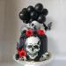 19 PCS Halloween Cake Topper Gothic Rose Skull Cake Topper with Black Butterfly for Halloween Bloody Horror Movie Birthday Party Cake Decorations (type 1) - Buy Online on GoSupps.com