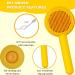 Self-Cleaning Cat Brush for Grooming - Removes Mats, Tangles, and Loose Fur - Yellow - Suitable for Long or Short Haired Indoor Cats - Buy Online on GoSupps.com