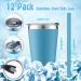 Yahenda 12 Set Kids Cups with Straws and Lids - Stainless Steel Sippy Cup | Vacuum Insulated Water Bottle | Spill Proof Hot Drink Tumbler - 8.5 oz Bright Color - Buy Online on GoSupps.com