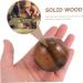 Shop Frcolor 2st Fitness Golfer Massage Balls - Wooden Handheld Therapy Balls for Seniors - Natural Ebony Texture 5.10x5.00cm - Buy Online on GoSupps.com