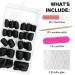 LuckForever 240pc Black Matte Square Press-On Nails | Short Fake Nails & Adhesive Tabs for Women & Girls - Stunning Acrylic Nail Tips - Buy Online on GoSupps.com