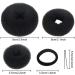 GOLRISEN Donut Hair Bun Maker Set Black Bun Shaper Hair Styling Accessory Dount Ring Style 10pcs Chignon Bun Maker (2L/4M/4S) with Hair Elastic Bands and Hair Bobby Pins for Dance Ballet - Buy Online on GoSupps.com