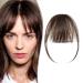 Clip in Fringe Bangs Human Hair Extensions #2 Dark Brown (3g)