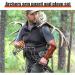 Adjustable 3 Straps Arm Guard & 3 Finger Glove Set for Archery | Non-Slip Protective Accessories for Adult Recurve Long Bow Hunting - Brown - Buy Online on GoSupps.com