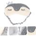 Beaupretty Cartoon Blindfold - 2 Pcs Cute Eye Patch for Sleep Plush Toy Eye Cover & Eye Massager | Soft Faux Fur Satin Sleep Mask - Buy Online on GoSupps.com