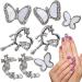 Nail Art Decor - Cute Nail Charm | Rhinestones Butterflies Metal Nail Art Crystal Nail Studs Jewelry 3D Butterflies Charm Design for Salon & Home Acrylic Nail DIY Dalian - Buy Online on GoSupps.com