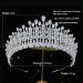 Aoligrace Wedding Queen CZ Pageant Crown - Silver Tall Cubic Zirconia Tiara for Women - Buy Online on GoSupps.com