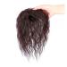 Topper Hairpieces With Front Bangs Curly Human Hair Clip In Extensions Hair Toppers For Thinning Hair Wig Clips For Daily Use (Color : Marrone Size : 7 * 10) 7*10 Marrone
