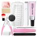 Lnhgh Gel Extension Nail Kit Artificial Extension Nail Set With Tips For Girls | With Nail Gel Nail Paint Brush Nail Scrub Strip Nail Scissors Nail Tips Nail Lamp Transparent Tips Nails Set