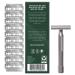 Shea Moisture Men's Double Edge Safety Razor Set | Stainless Steel Razor & 10 Platinum Blades | Perfect Dad Gifts | International Shipping - Buy Online on GoSupps.com