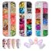 Nail seedlettes 3 box / 36 glitter heart shape stars moon holographic glitter nail art sequins nail art flocke for nail art & crafts nail art accessories make-up diy decals decoration