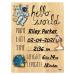 Cohas Hello World Newborn Baby Announcement Wood Sign | Space Theme | 5x7 Inches | Black Marker Included - Buy Online on GoSupps.com