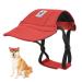 Pawaboo dog baseball caps dog preap with elastic ear holes adjustable dog cap sport pet hat sun protection for small medium -sized & large dogs dogs outfits dog costume (red m) m red
