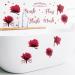 Bathroom Wall Decals Set - Wash Brush Flush Floss Rules Decor Stickers - Waterproof Flower Sign for Home - DIY Bathroom Kitchen Decorations - Buy Online on GoSupps.com