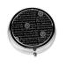 Supernatural Inspiration Portable Metal Pill Box Round Mini 3-Compartment Plastic Insert hinged Fastening Design Suitable for Small Pills Must-Have for Travel Black