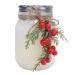 Frosting Covered Jar Candle Handmade Glass Soy Wax 18oz Branch Decor Warm Ambiance with Capacity up to 10 Hours Burn Time for Xmas Decoration