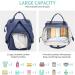 Viedouce Waterproof Baby Changing Bag | Large Capacity Diaper Backpack with Diaper Support & Stroller Straps - Blue - Buy Online on GoSupps.com