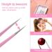 Sularpek 2 Pcs Stainless Steel Tweezers Set for Eyebrow and Eyelash, Straight and Curve Tip, Pink - Perfect for Ingrown Hair and Facial Hair Removal - Buy Online on GoSupps.com