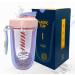 Qavi Protein Shaker Bottle 590ml Purple - Stainless Steel Mixing Ball - BPA Free Tritan Material - Durable, Leakproof, Odourless - Buy Online on GoSupps.com