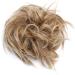 Synthetic Messy Hair Bun Chignons - Sandy Blonde to Bleach Blonde Curly Hair Extensions - Buy Online on GoSupps.com