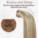 RUNATURE Ash Brown Highlighted Platinum Blonde Human Hair Ponytail Extension 12 Inch - Clip in Ponytail Hair Extension 70g - Straight Ponytail with Magic Paste - Buy Online on GoSupps.com
