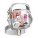 COROMAY Clear Purse TPU Clear Bag Stadium Approved Clear Crossbody Bag Clear Purse-silver