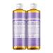 Dr. Bronner's - Pure-Castile Liquid Soap (Tea Tree) - Made with Organic Oils 18-in-1 Uses: Acne-Prone Skin Dandruff Laundry Pets and Dishes Concentrated Vegan Non-GMO Lavender 32 Fl Oz (Pack of 2)