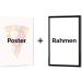 Artboxone 18x13 cm Abstract Shaving Brush Poster with Black Frame - Unique Barber Wall Art - Buy Online on GoSupps.com