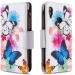 Miago Leather Wallet Case for Huawei Y7 2019 - 9 Card Slots Colorful Zip Flip Butterfly Flower Design PU Leather Protective Cover - Buy Online on GoSupps.com