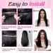 Real Human Hair Clip in Extensions - Brazilian Remy Straight Hair 18 Inch 1B Natural Black - 100% Human Hair, Double Weft, 8pcs Set with 18 Clips, 70g Handmade - Buy Online on GoSupps.com
