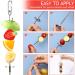 3PCS Stainless Steel Bird Skewers - Foraging Food Holder for Parrots & Small Animals - 20x16x12cm - Buy Online on GoSupps.com