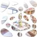TTSAM 72Pcs Cobblestone Mirror Wall Stickers - DIY Home Decor for Bedroom & Office - Silver - Buy Online on GoSupps.com