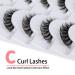 Yawamica Cat Eye-C Curl 7 Pairs Wispy Natural C Curl False Eyelashes with Fluffy Transparent Bands - Buy Online on GoSupps.com