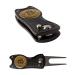 HODL 21 Bitcoin Golf Divot Repair Tool, All-Metal Golf Accessories - 3- in-1 Golf Multitool (Divot Tool, Ball Marker, Club Holder) | Foldable with with Pop-up Button & Magnetic Ball Marker Black