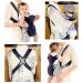 Xiuyer 3-in-1 Newborn Baby Carrier | Adjustable Front & Back Soft Hug Strap | Navy Blue Sling Carrier for Infants and Toddlers - Buy Online on GoSupps.com