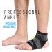 Adjustable Ankle Brace for Men & Women - Breathable Elastic Support Sleeve for Sports Arthritis Plantar Fasciitis & Achilles Tendonitis - Blue Left - Buy Online on GoSupps.com