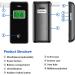 2023 QTlier Professional-Grade Breathalyzer | High-Accurate Alcohol Tester with LCD Display & Temperature | Home/Personal Use (8 Mouthpieces) - Buy Online on GoSupps.com