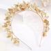 Minkissy Leaves Headband - Greek Goddess Costume Accessory for Weddings Pageants & Birthdays | Golden Luxury Hairpiece - Buy Online on GoSupps.com