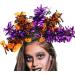 Halloween Headbands for Women - Pumpkin Ghost Bat Skeleton Colorful Wool Strips Halloween Hair Bands | Halloween Accessories for Adults Halloween Headwear Favors - Buy Online on GoSupps.com