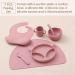 ROCCED Silicone Baby Feeding Set - Toddler Dish Set with Suction Plates, Spoons, Bowls, Bibs, Cups & Placemat - Baby Led Weaning Supplies for First Stage Solid Food Eating - 6M+ (Pale Mauve) - Buy Online on GoSupps.com