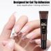 Gel Nail Tip Glue Gel Glue Nail Glue Base Gel Strong Glue Long-Lasting Soft Gel Glue Nail Tips Gel Extension Glue Gel Glue for Rhinestone Nails round mouth - Buy Online on GoSupps.com