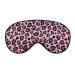 Pink and Black Leopard Skin Sleep Mask for Women Adjustable Sleeping Eye Shades Cover with Elastic Strap